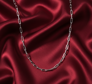 Silver Modern Link 925 Sterling Silver Men's Chain 18.5 Inch